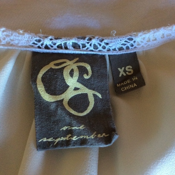 Anthropologie One September Cream Beaded Top Sz-XS - Picture 6 of 7